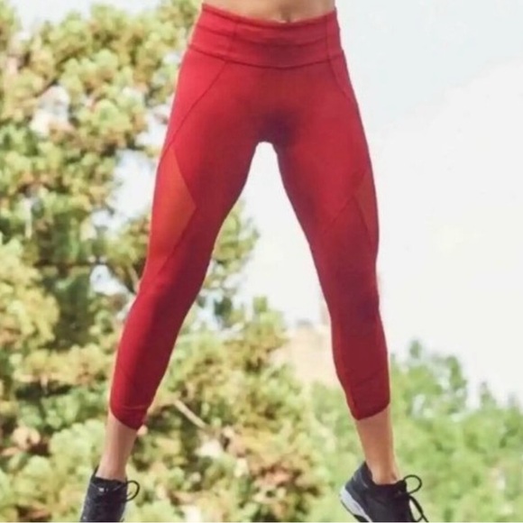Athletes, Aura Sonar Red Leggings, Size XXSmall - Picture 1 of 12